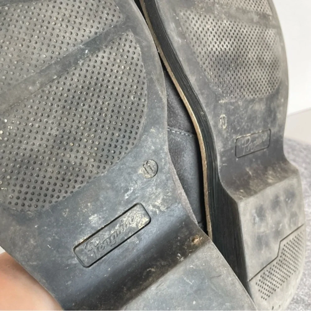 💛 Penguin Original Suede Leather Loafers Casual Dress Shoes Gray